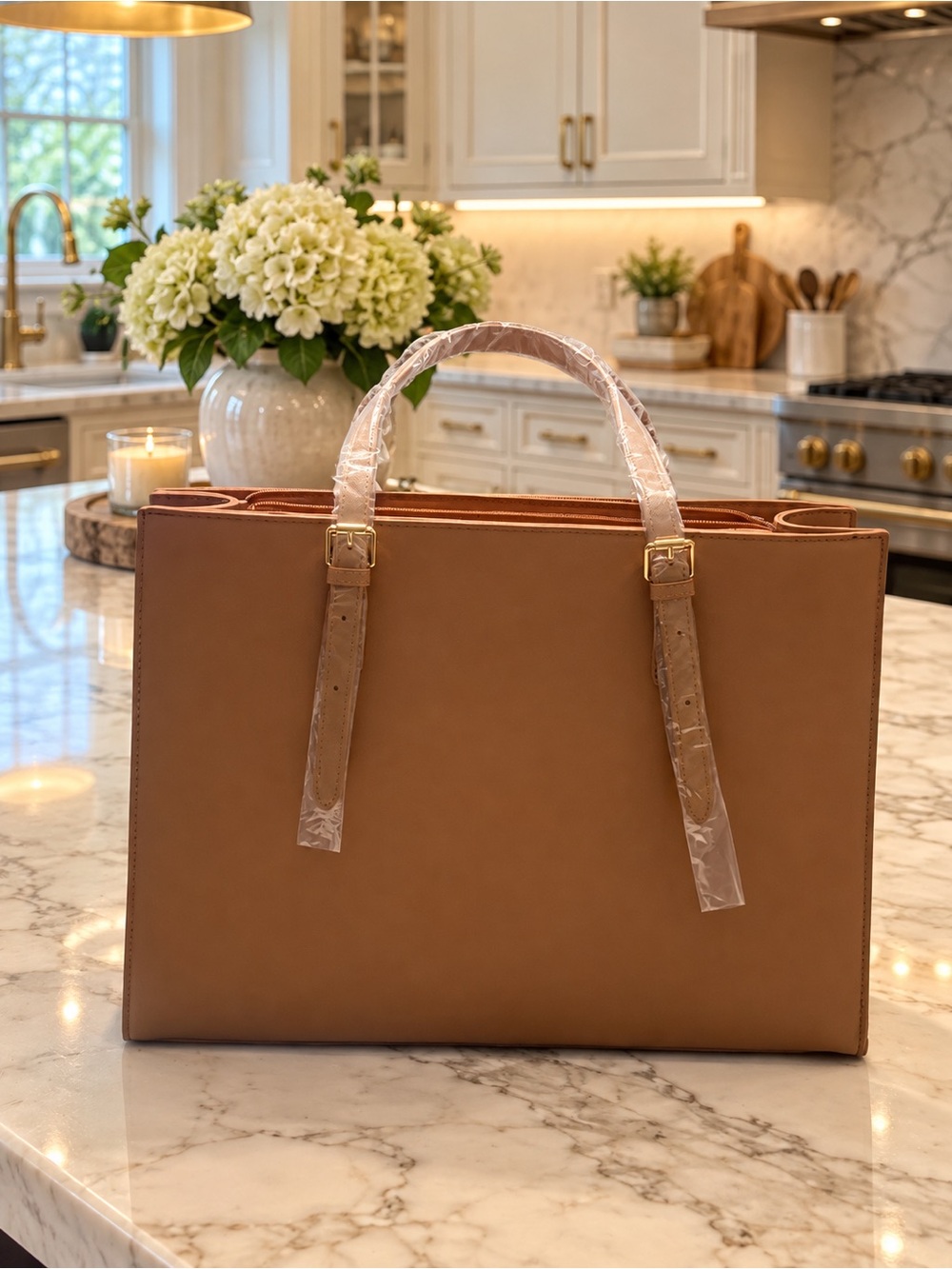 Classic Tan Tote Bag - Women